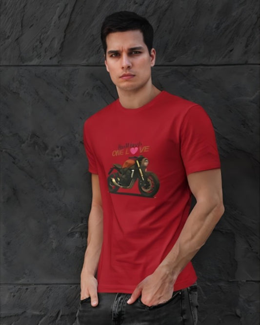 Two Wheels | One Love - Premium Tee - Red