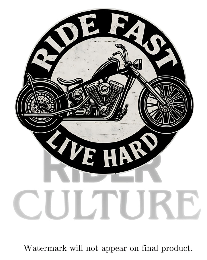 Ride Fast Live | Hard – Premium Tee - White
