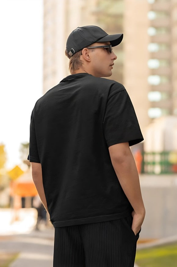 Fast Life | Die Happy - Oversized Tee - Black