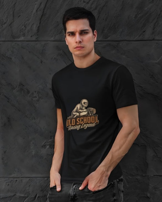 Old School Racing Legend - Premium Tee- Black