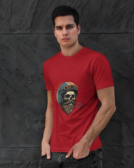Fast Life | Die Happy Premium Tee - Red