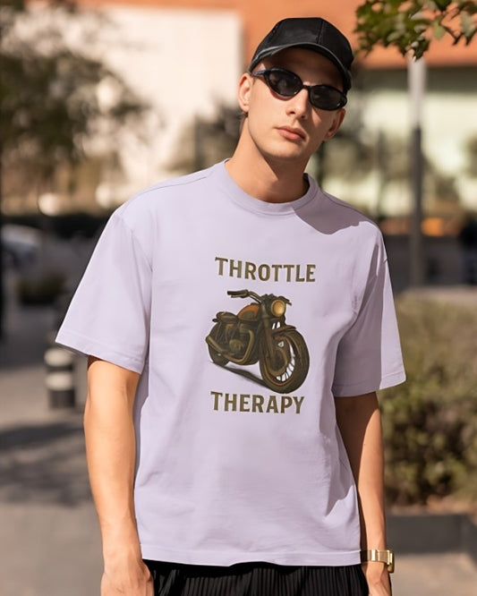 Throttle Therapy Oversized Tee -  Lavender