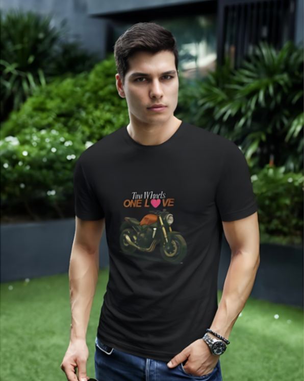 Two Wheels | One Love - Premium Tee - Black