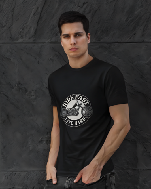Ride Fast | Live Hard – Premium Tee - Black