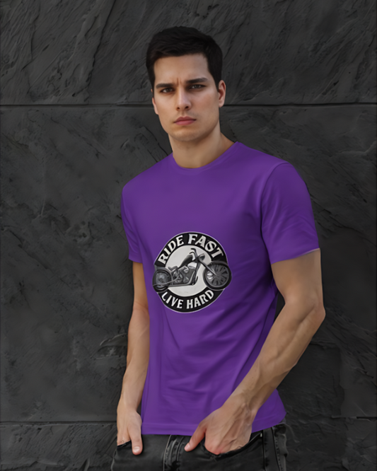 Ride Fast | Live Hard – Premium Tee - Purple