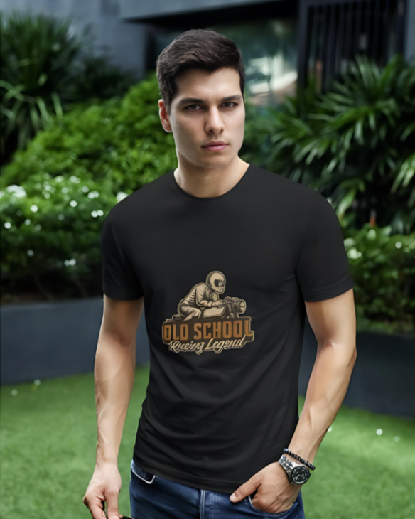 Old School Racing Legend - Premium Tee- Black