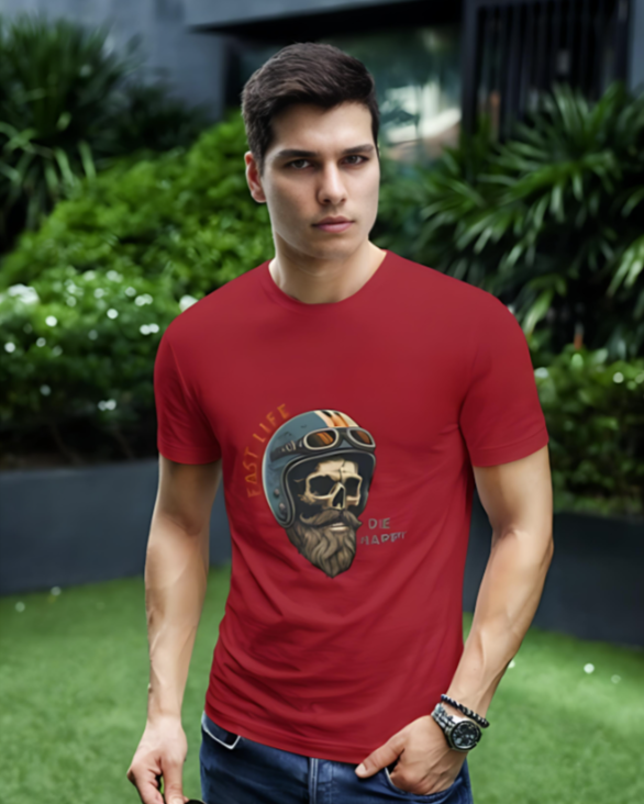 Fast Life | Die Happy Premium Tee - Red
