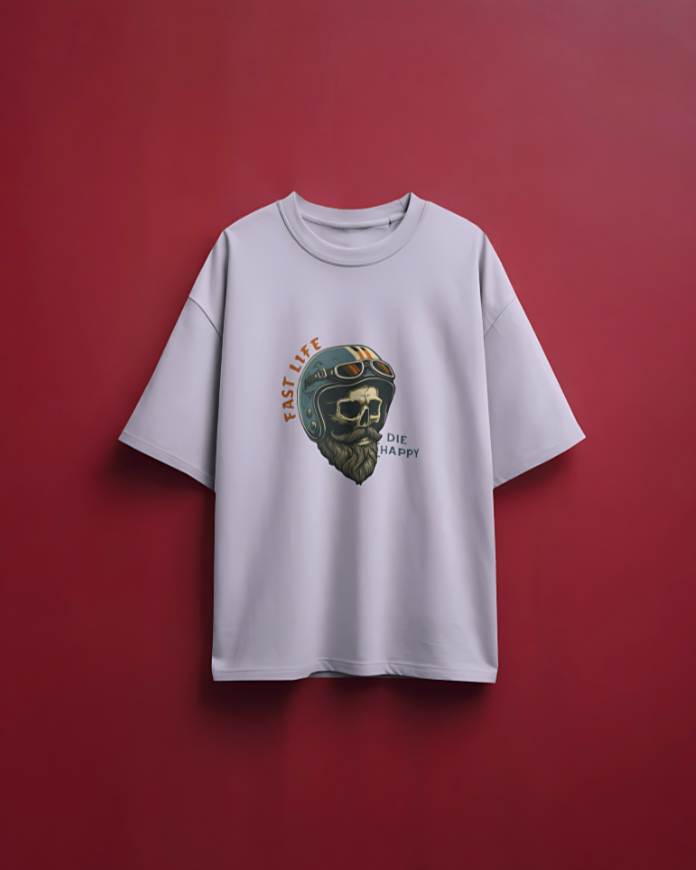 Fast Life | Die Happy - Oversized Tee - Lavender