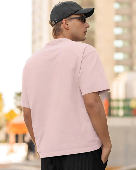Ride Fast | Live Hard - Oversized Tee - Baby Pink