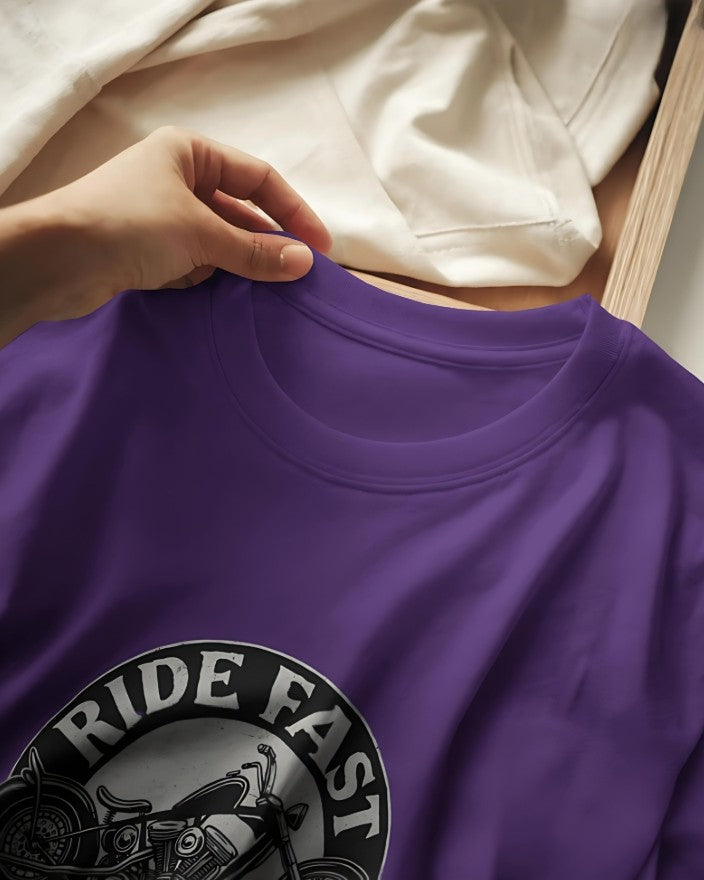 Ride Fast | Live Hard – Premium Tee - Purple