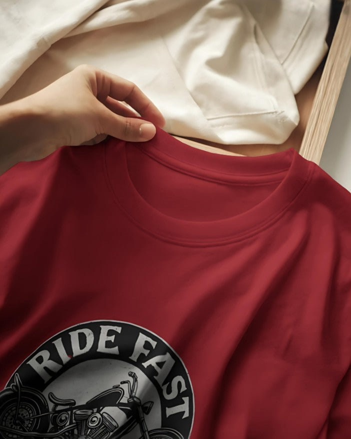 Ride Fast | Live Hard – Premium Tee - Red