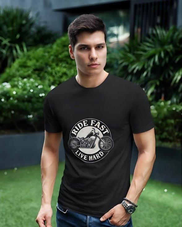 Ride Fast | Live Hard – Premium Tee - Black