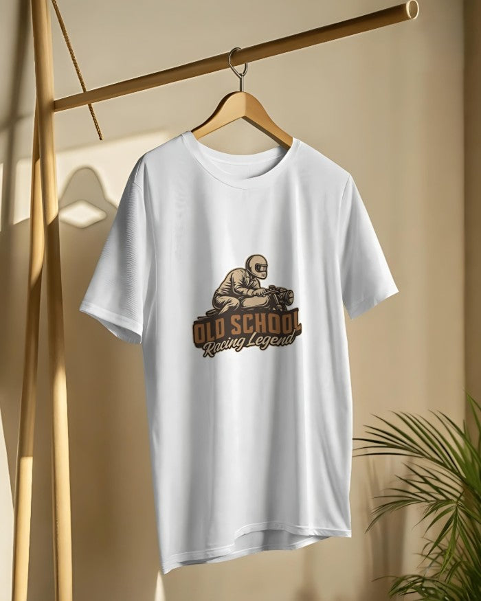 Old School Racing Legend - Premium Tee- White