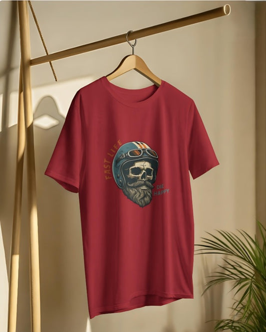 Fast Life | Die Happy Premium Tee - Red