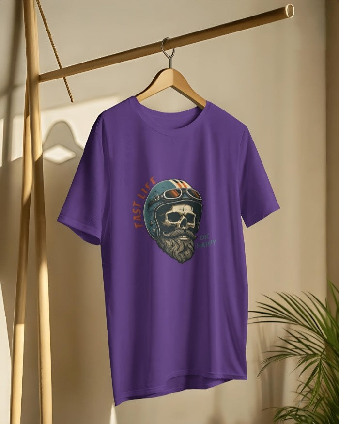 Fast Life | Die Happy Premium Tee - Purple