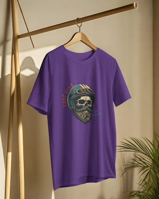 Fast Life | Die Happy Premium Tee - Purple