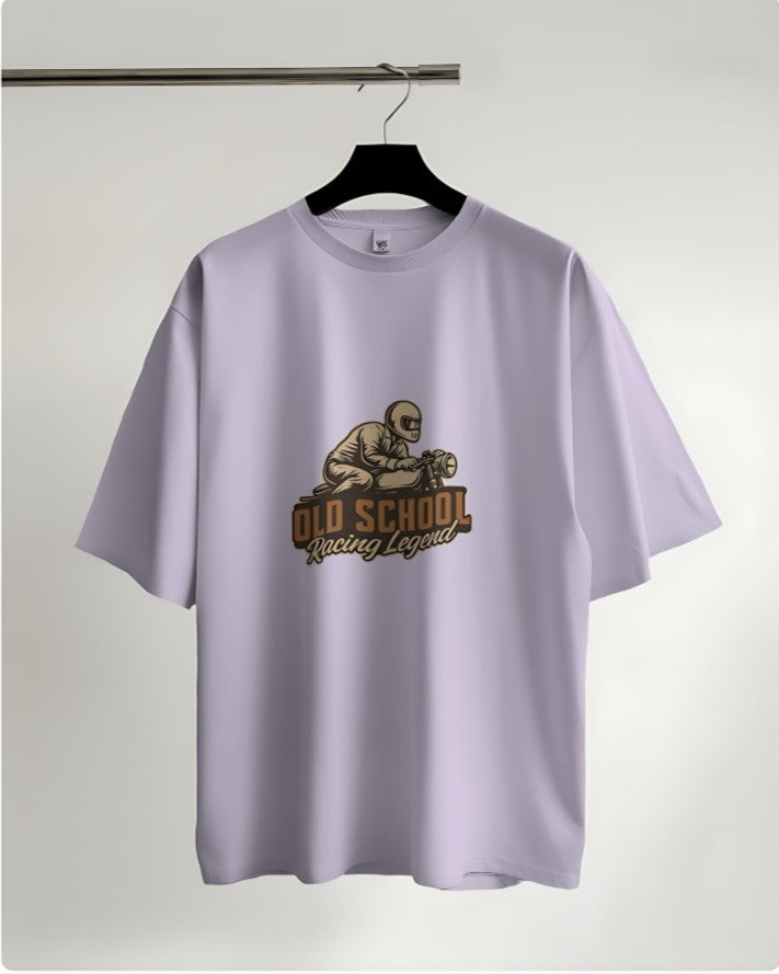 Old School Racing Legend - Oversized Tee - Lavender