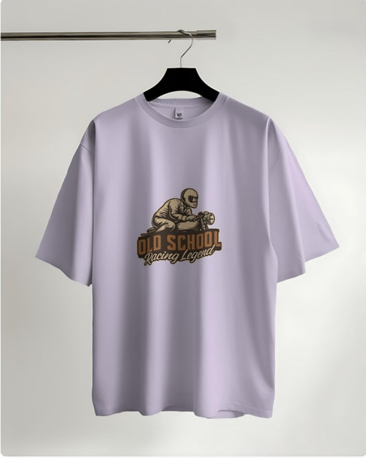 Old School Racing Legend - Oversized Tee - Lavender