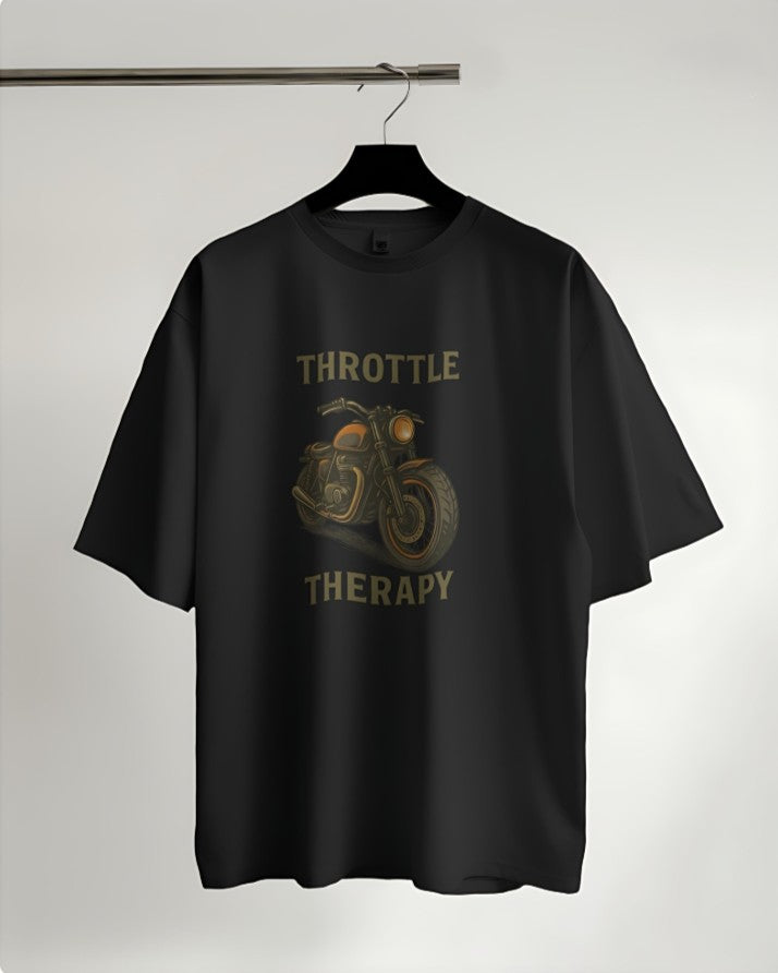 Throttle Therapy Oversized Tee -  Black