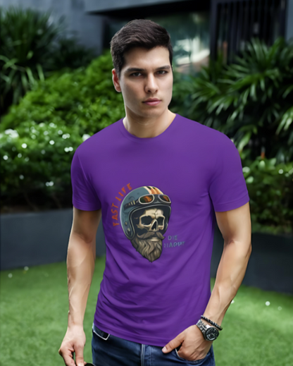 Fast Life | Die Happy Premium Tee - Purple