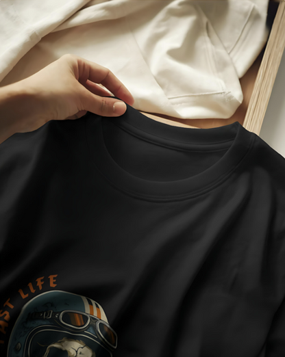 Fast Life | Die Happy Premium Tee - Black
