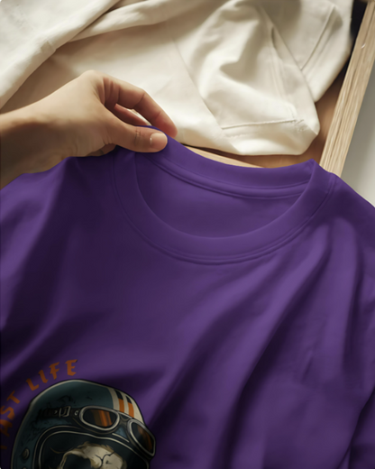 Fast Life | Die Happy Premium Tee - Purple