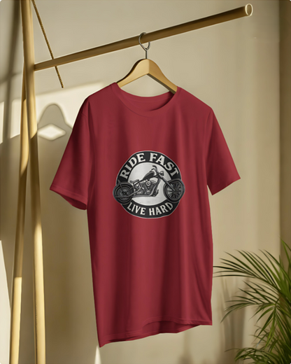Ride Fast | Live Hard – Premium Tee - Red