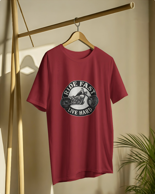 Ride Fast | Live Hard – Premium Tee - Red