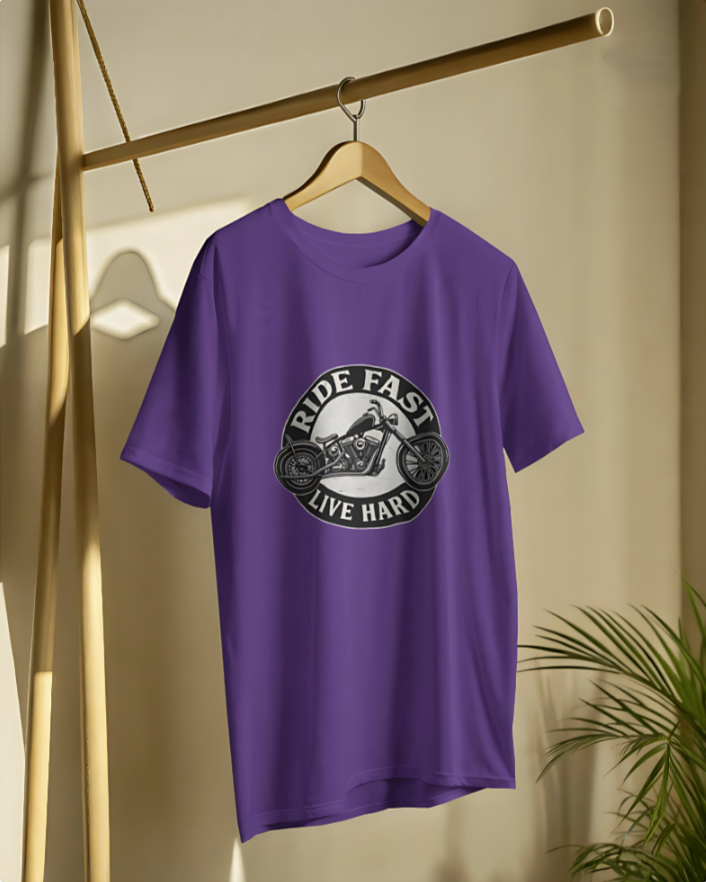 Ride Fast | Live Hard – Premium Tee - Purple