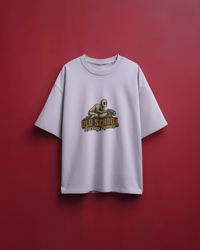 Old School Racing Legend - Oversized Tee - Lavender