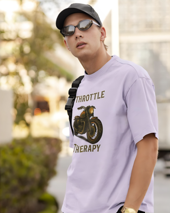 Throttle Therapy Oversized Tee -  Lavender